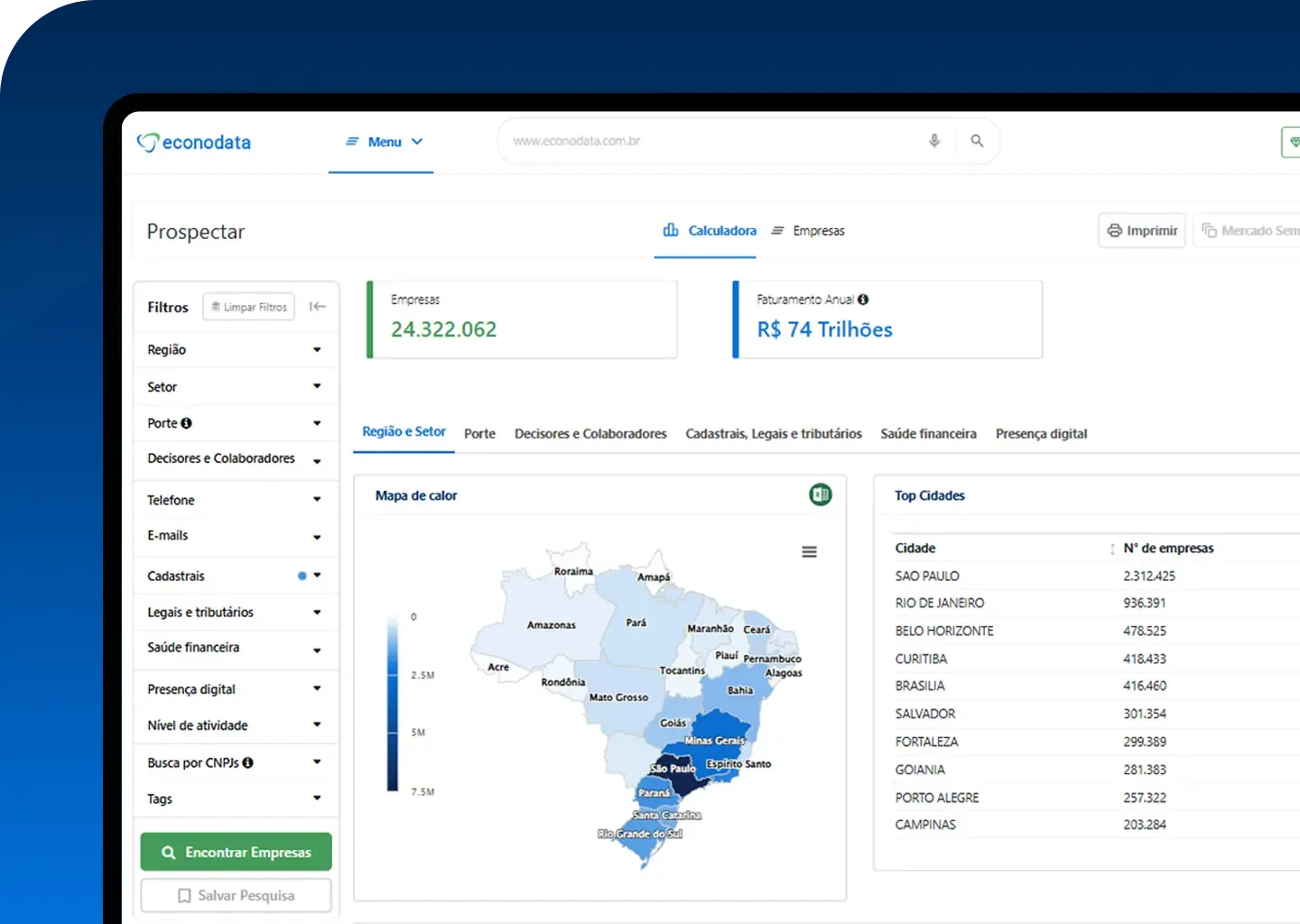 Conheça seu Potencial de Mercado