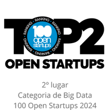 2º lugar Categoria de Big Data 100 Open Startups 2024
